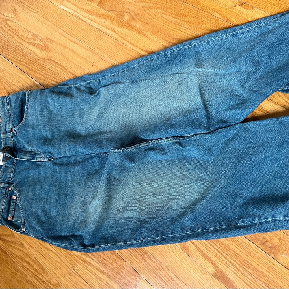 Low Rise Parallel Jeans In Bright Blue Motel